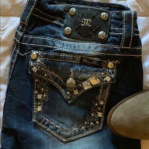 Miss Me signature boot cut jeans 31x34